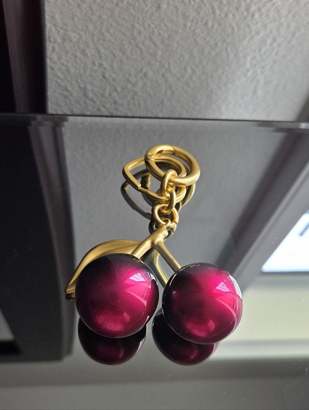 Ombre Cherry Keychain/Bag Charm, NWOT - Picture 5 of 5